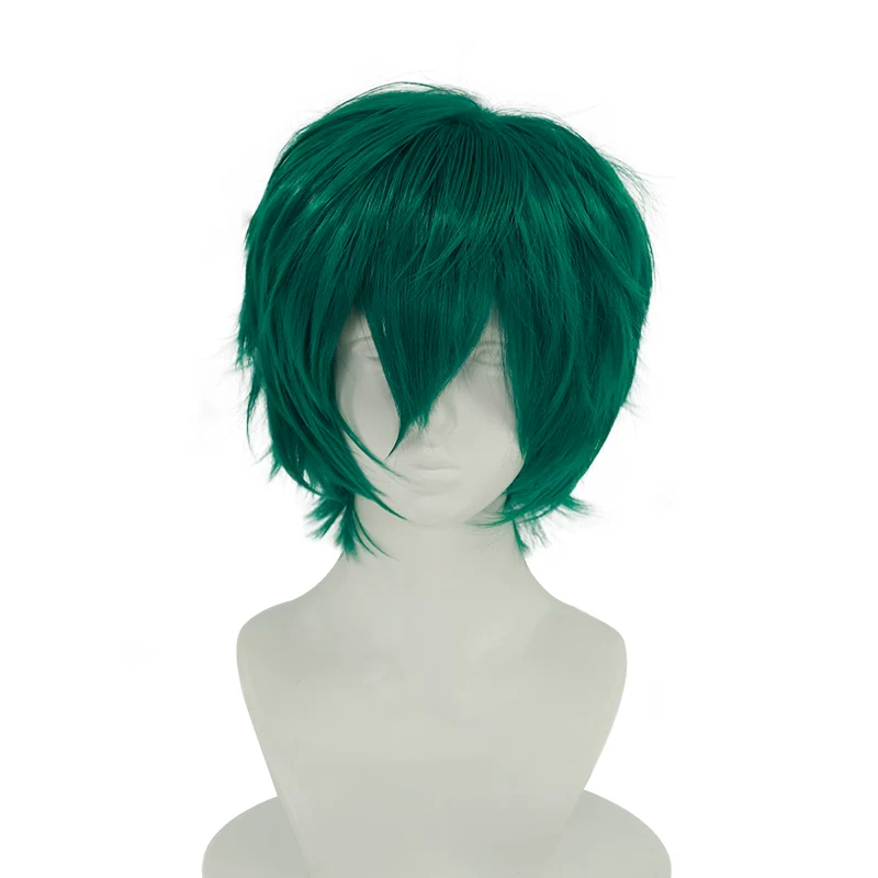 古南丝 Green short wig, corn tea, cosplay