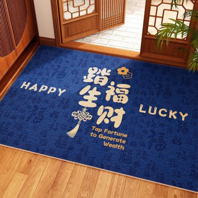 2025 New Model Yellow Entrance Door Mat for Moving into a New Home, Festive Carpet for Housewarming, Outdoor Durable Dirt-Resistant Foot Mat