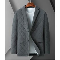 Minglu White Duck Down Mens Blazer Luxury Solid Color Singl