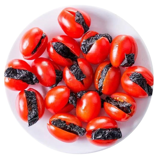 Tomates italiennes noires, tomates cerises, tomates sans pépins, chair de prune séchée, fruits confits, sans pruneaux, snacks aigre-doux