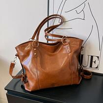 Womens bag 2023 new trendy retro commuting to work tote bag large capacity crossbody bag high-end western style shoulder bag
