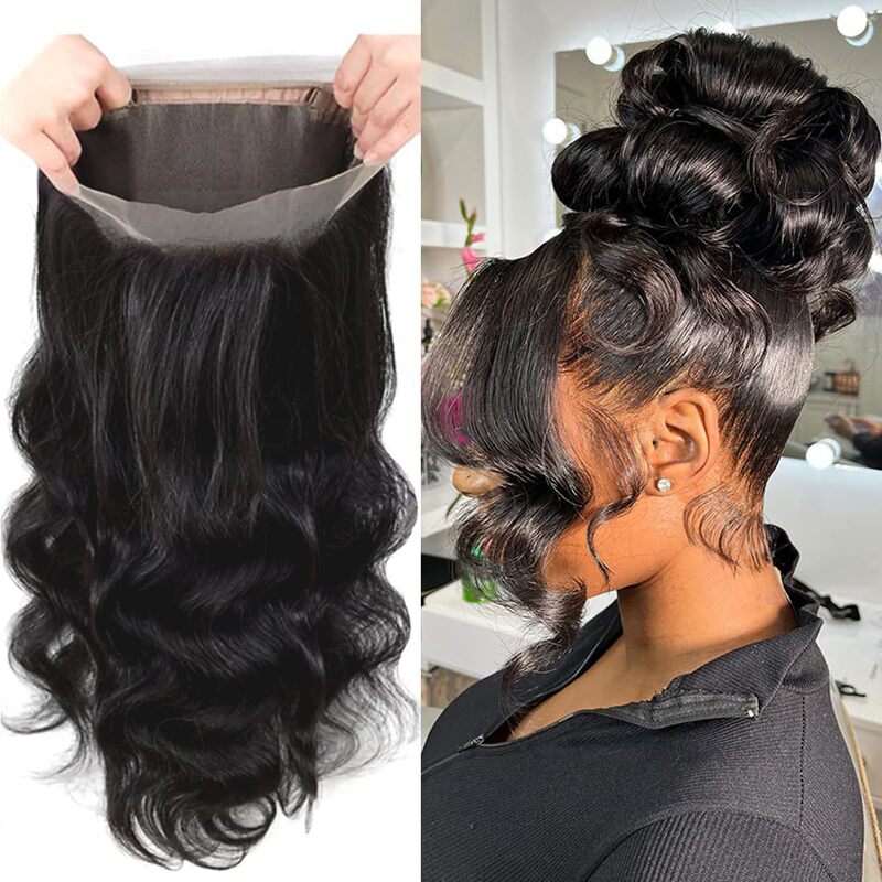 360 Full Lace Human Hair Wig 360 Lace Front Wig Factory Direct Supply in Stock for European and American Cross-Border Sales