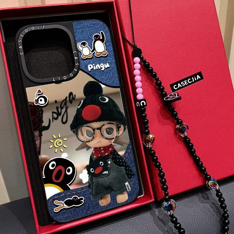 Magsafe Magnetic Penguin Zsiga Label Suitable for iPhone 17 Phone Case 16 Pro Max Apple 15 Pro Mirror Protective Case 14 Plus New Model 13 Girl Air