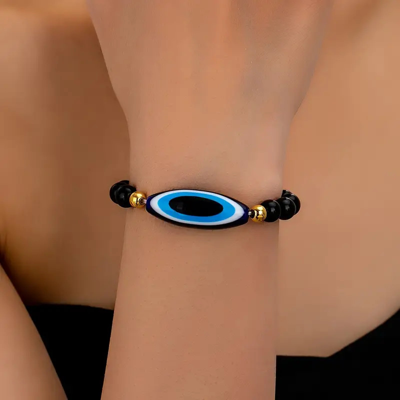 Evil Eye Bracelet Devil's Eye Beaded Bracelet Turkish Blue Eye Bracelet Couple Gift