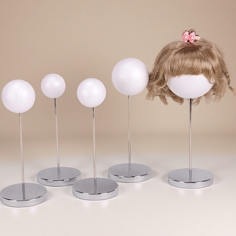 [Free 10 Pins] Full-Size Bjd Wig Head Stand, 3/4 Scale Hand-Made Hair Head Stand, Magic Tool for 1/4 and 1/6 Scale