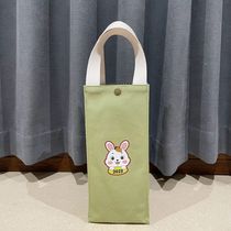 New canvas small bag handbag water cup bag for work pastoral style fresh casual small square bag umbrella bag mobile phone bag