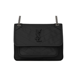 YSL 送禮 時(shí)尚 圣羅蘭YSLNikiBaby系列小牛皮單肩包迷你小號(hào)D扣女款