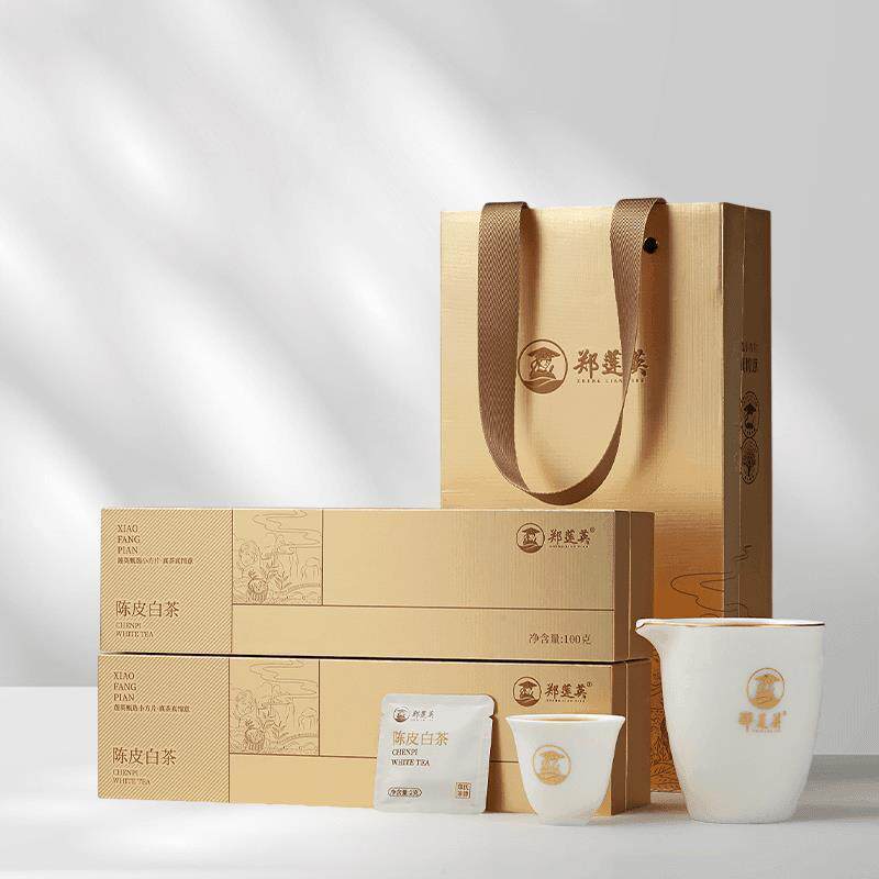 2016年福鼎白茶产区贡眉新会陈皮饱满紧压方片小泡装叶100/条精选评价