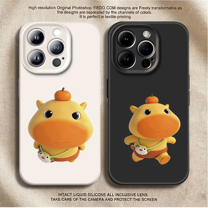 Lulu Capybara Phone Case Suitable for Apple 17 Pro Max, iPhone 16, Xiaomi 15, Couple Models 14, 12, Huawei Mate 70, Premium Feel, Pura 80, New Model 13, Silicone Case for Oppo