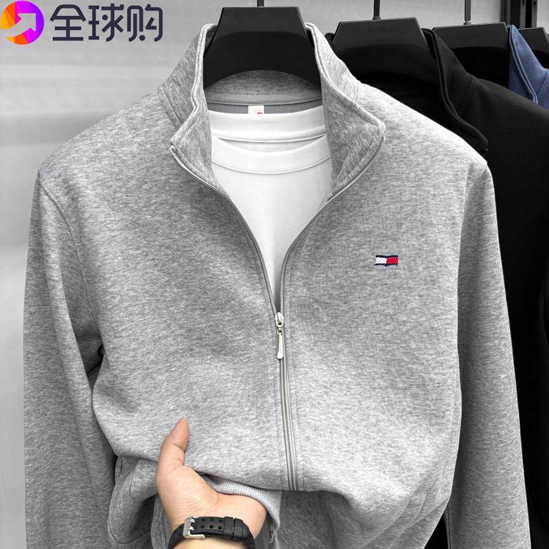 American Genuine Brand Tomny Tommy Jacket Men's 2026 Autumn New Style Stand-Up Collar Cardigan Sweatshirt Casual Jacket American Genuine Brand Tomny Tommy Jacket Men's 2026 Autumn New Style Stand-Up Collar Cardigan Sweatshirt Casual Jacket
