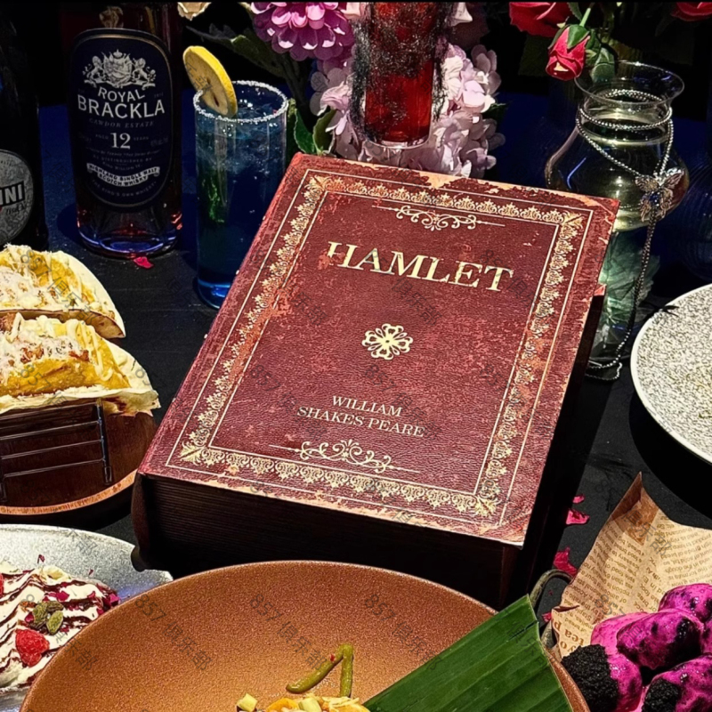 Creative Internet-Famous Magic Cocktail Set Tableware Magic Forest Secret Realm Book-Themed Food Series Magic Book Box Commercial Use