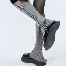 Autumn and winter boots boots warm leg calf pile winter womens socks leg socks fat zipper snow legs