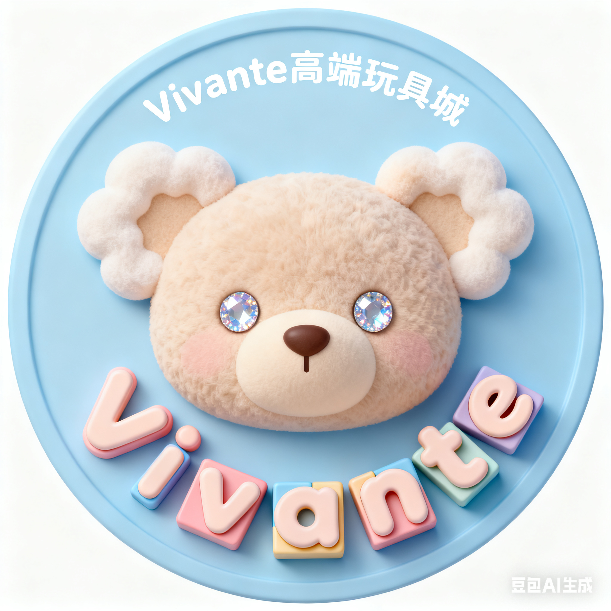 Vivante高端玩具城的LOGO