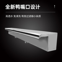 Customized waterfall outlet stainless steel courtyard water curtain wall water outlet water tank water feature wall water wall fish pond
