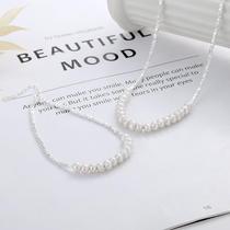 Yunchaoxuan S925 sterling silver Korean style Korean temperament pearl broken silver few taels ins style minimalist style bracelet necklace