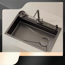 JOMOO Honeycomb Kitchen Sink Large Single Slot 304 Stainless Steel Wash Basin Integrated Household Handmade Slot Embossed Dishwashing