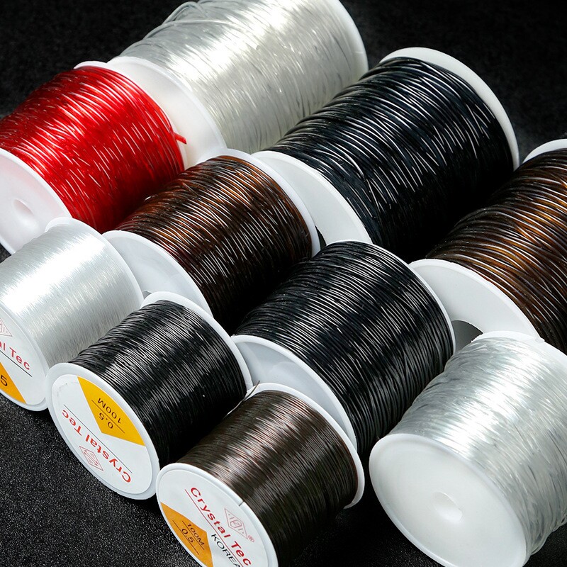 Crystal Elastic Thread for Stringing Beads, Durable Peach Stone DIY ...