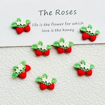 10 Pcs New Cute Mini Resin Cartoon Strawberry Flat back Orna