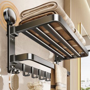 Suction cup towel towel rack bathroom storage rack bathroom