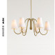 All-Copper American-Style Minimalist Retro Villa Suspended Chandelier for Living Room, Dining Room, Bedroom, Study, Designer-Recommended Chandelier