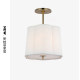 Vc1:1-Simple Scallop All-Copper American Retro Villa Dining Room Bedroom Study Entrance Ceiling Light