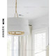 American Style Vc1:1 Restaurant All-Copper Chandelier, Vintage Living Room, Bedroom, Study Fabric Lamp, French Villa Staircase Lamp