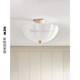 Vc1:1-Rosehill All-Copper American-Style Bedroom, Study, Living Room, Entrance, Hallway, Bathroom Cloud Glass Ceiling Lamp