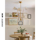 American-Style Vc1:1 Simple Retro Villa Living Room and Dining Room Chandelier Designer Creative and Unique French-Style All-Copper Chandelier