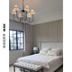 American-Style Vc1:1Lnela All-Copper Living Room and Dining Room Chandelier, French Retro Designer Villa Bedroom Lighting