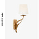 Vc1:1-Amalfi American Retro Villa Living Room Dining Room Bedroom Bedside Handmade Gold Foil Wall Lamp Designer Lamp