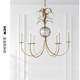 Vc1:1Gramercy American Retro Handmade Gold Foil Chandelier for Villa, Dining Room, Living Room, Bedroom, Designer Lamp