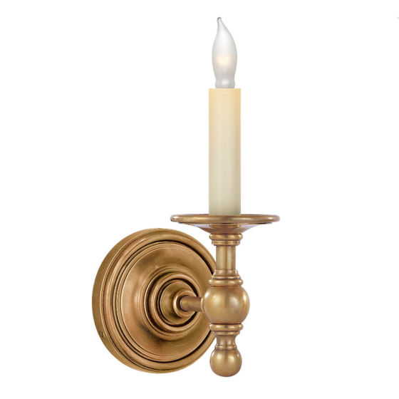 Vc1:1-Classic All-Copper American Retro Villa Guest Bedroom Bathroom Corridor Designer Candlestick Wall Lamp