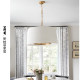 American Style Vc1:1 Restaurant All-Copper Chandelier, Vintage Living Room, Bedroom, Study Fabric Lamp, French Villa Staircase Lamp
