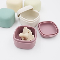 Pacifier storage box dust-proof baby teether chewing toys portable storage when going out