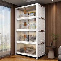 Japan imported MUJIE installation-free plastic storage cabinet kitchen rack clothing storage cabinet multi-functional moisture-proof