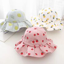 Summer Baby Girl Hat Cotton Fruit Kids Bucket Hats Sun Prote