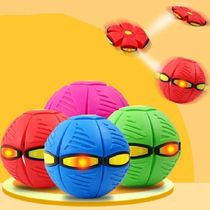 LED Flying UFO Flat Throw Disc Ball With LED Light Toy Kid O