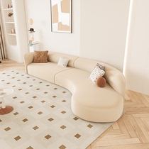 Curved special-shaped Egyptian velvet cream style high-end elastic all-inclusive universal sofa cover