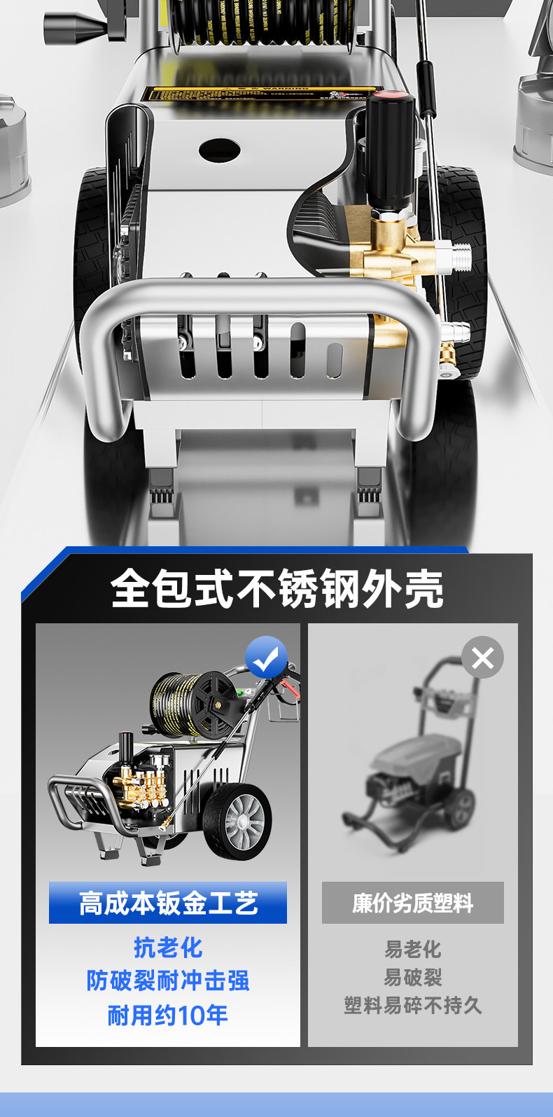 Автомойка 黑猫380v商用洗车机洗车店220v大功率超高压养殖场清洗机水枪水泵