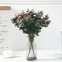 Simulated plant 5-fork bunch money leaf eucalyptus home decoration green plant artificial flowers