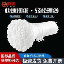 Minggu nylon cable tie national standard self-locking cable tie white pipe line binding cable tie national standard 5mm*350mm2