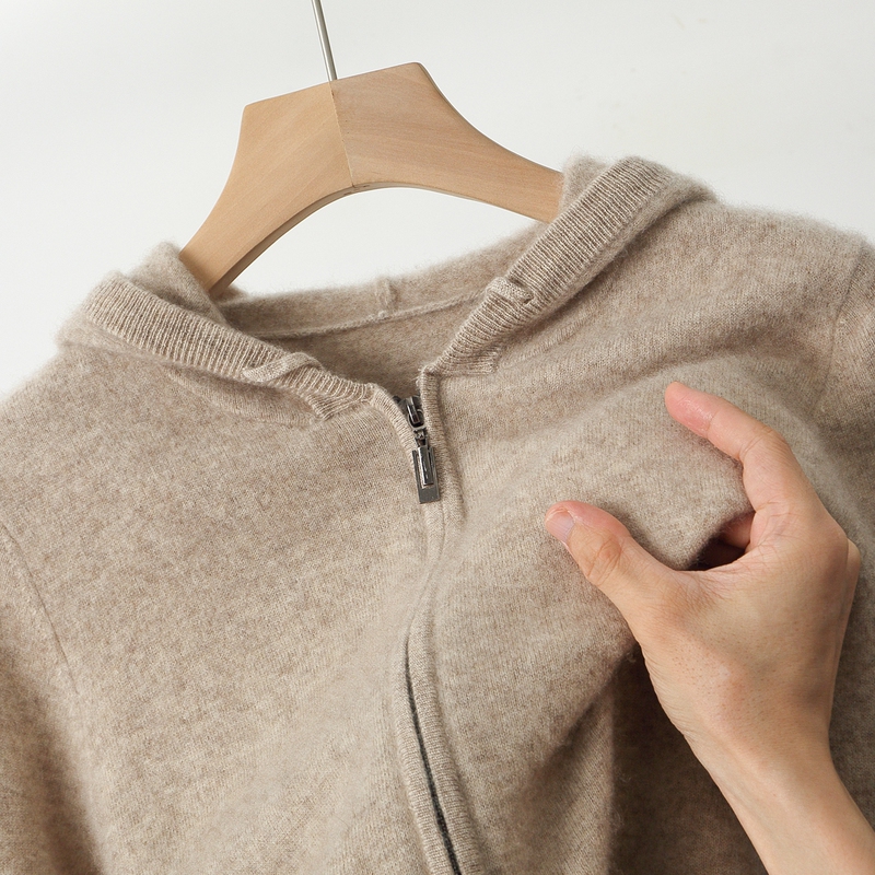 100% Pure Wool Sweater Men's Flat Hooded Zipper Fashion Thick Knit Cardigan Solid Color Versatile Coat Sweater 100% Pure Wool Sweater Men's Flat Hooded Zipper Fashion Thick Knit Cardigan Solid Color Versatile Coat Sweater