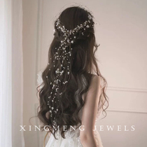 Korean style bridal headwear forest style handmade pearl hairdressing belt super fairy garland headband wedding hair accessories wedding accessories