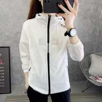 Water-soluble yarn outdoor mens and womens mesh breathable waterproof skin clothing large size solid color fashion sun protection shirt customization