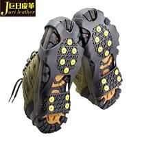 Snow anti-slip 10-tooth outdoor mountaineering anti-slip shoe cover Ten-tooth simple crampon 10-pin snow and rainy day crampon