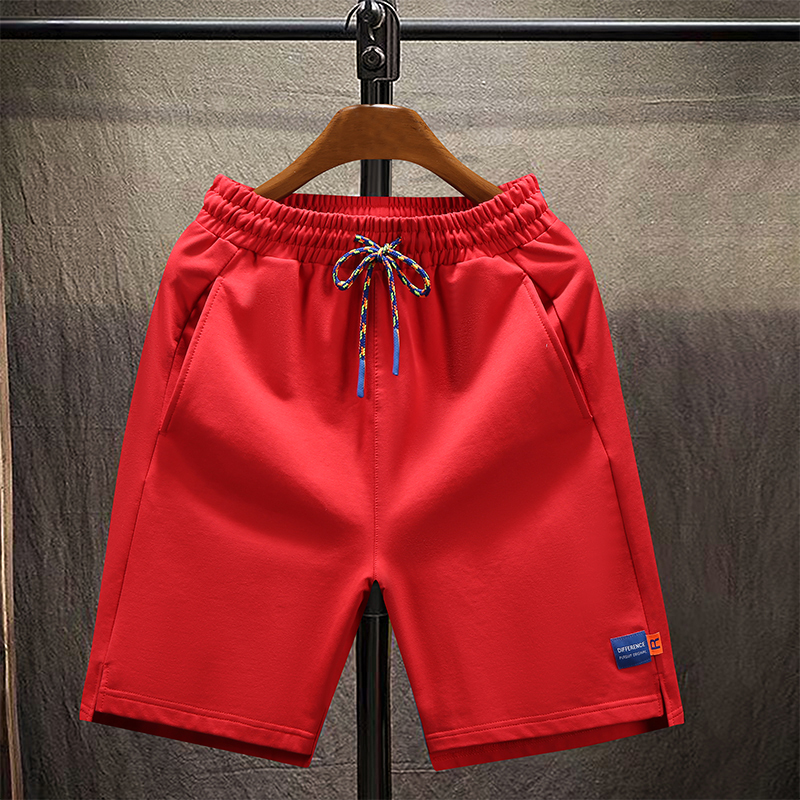 American-Style Sports Shorts for Men and Women, Summer 2026 New Model, Bright Red, Zodiac Year, Casual, Fashionable, Versatile, Knee-Length Shorts