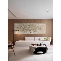 Golden branch background sofa mural wall light luxury high-end decorative painting horizontal version high-end living room bedroom bedside hanging painting