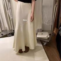 Hers new spring womens style long A-line umbrella skirt high-definition fishtail elastic waist skirt 9265