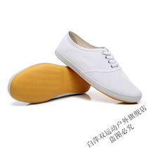 White shoes for men and women canvas shoes for students gymnastics shoes white sneakers morning exercises martial arts shoes nurses work shoes white cloth shoes