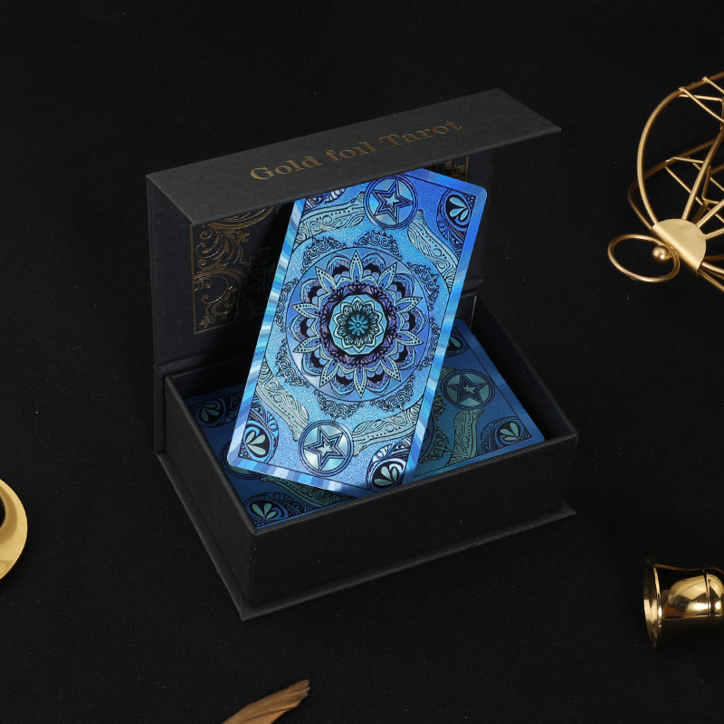 [Authentic] Classic Gold Foil Tarot Waite Deck Beginner Waterproof Novice Gold Foil Complete Set of Cards